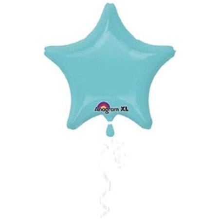 Anagram 52327 18 In. Robins Egg Blue Star Balloon - Pack Of 5